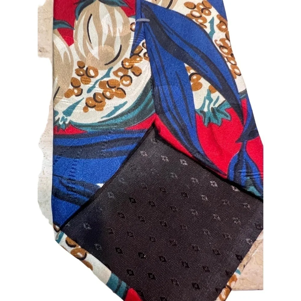Bugatti Multicolor Floral 100% Silk Tie Luxury